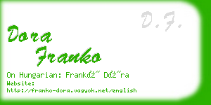 dora franko business card